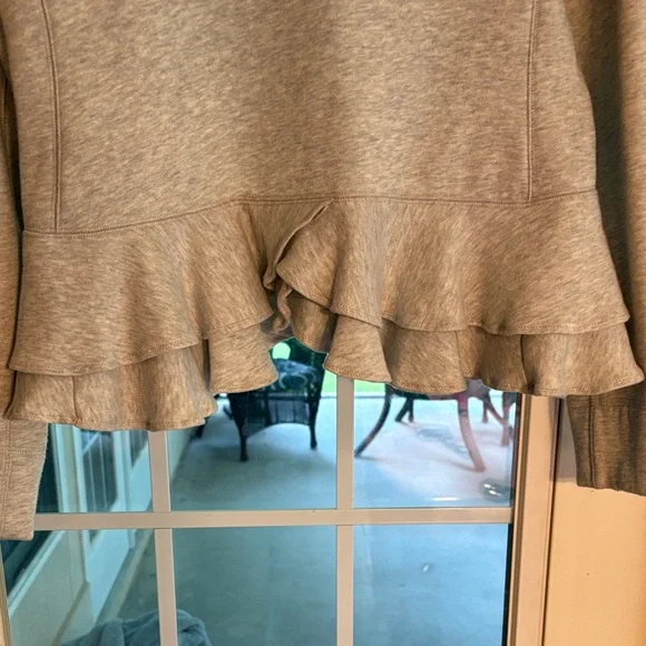 Ralph Lauren Light Gray Ruffle Sweater - Picture 6 of 7